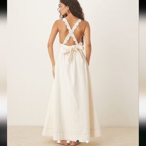 Free People Bali Vienna Sleeveless Maxi Dress in clean ivory NWT